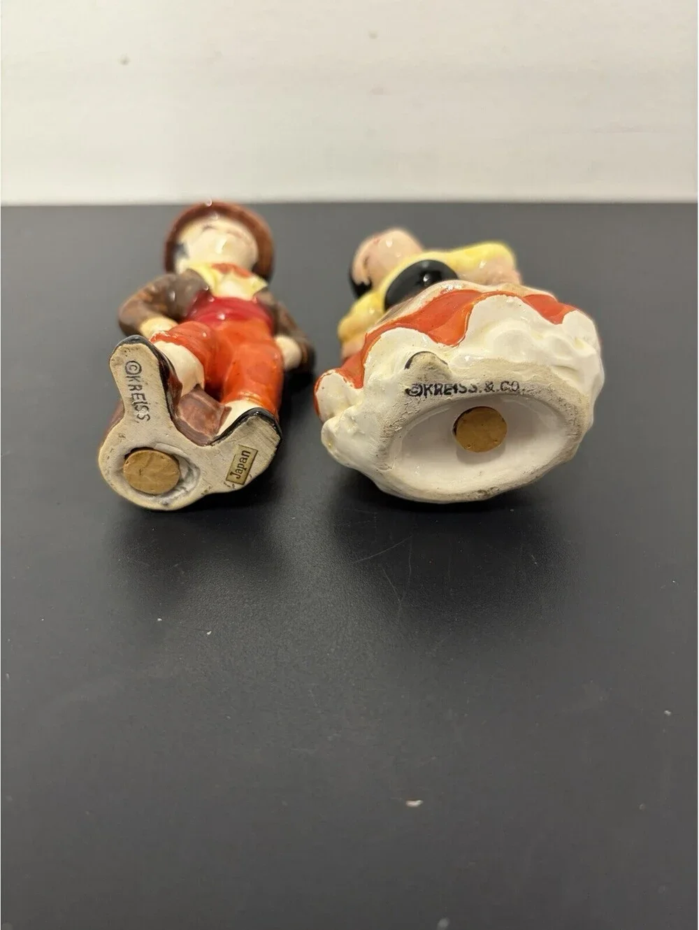 Vintage Spanish Folk Dancing Couple Ceramic Salt & Pepper Shakers